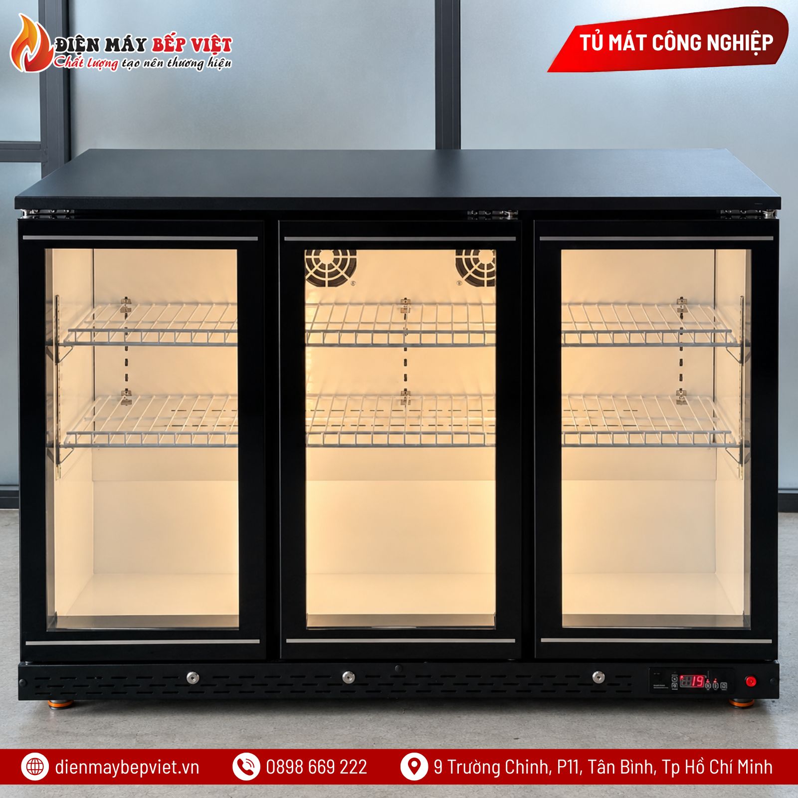 Tủ Mát Quầy Bar 3 Cánh Lightcool LS-1350