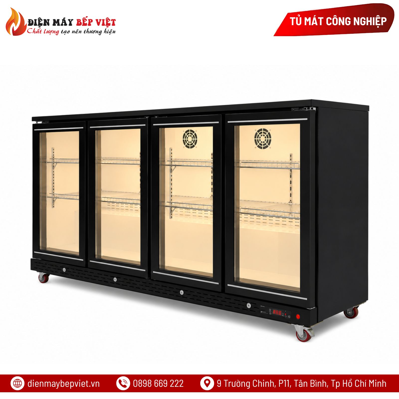 Tủ Mát Quầy Bar 4 cánh Lightcool LS-1800