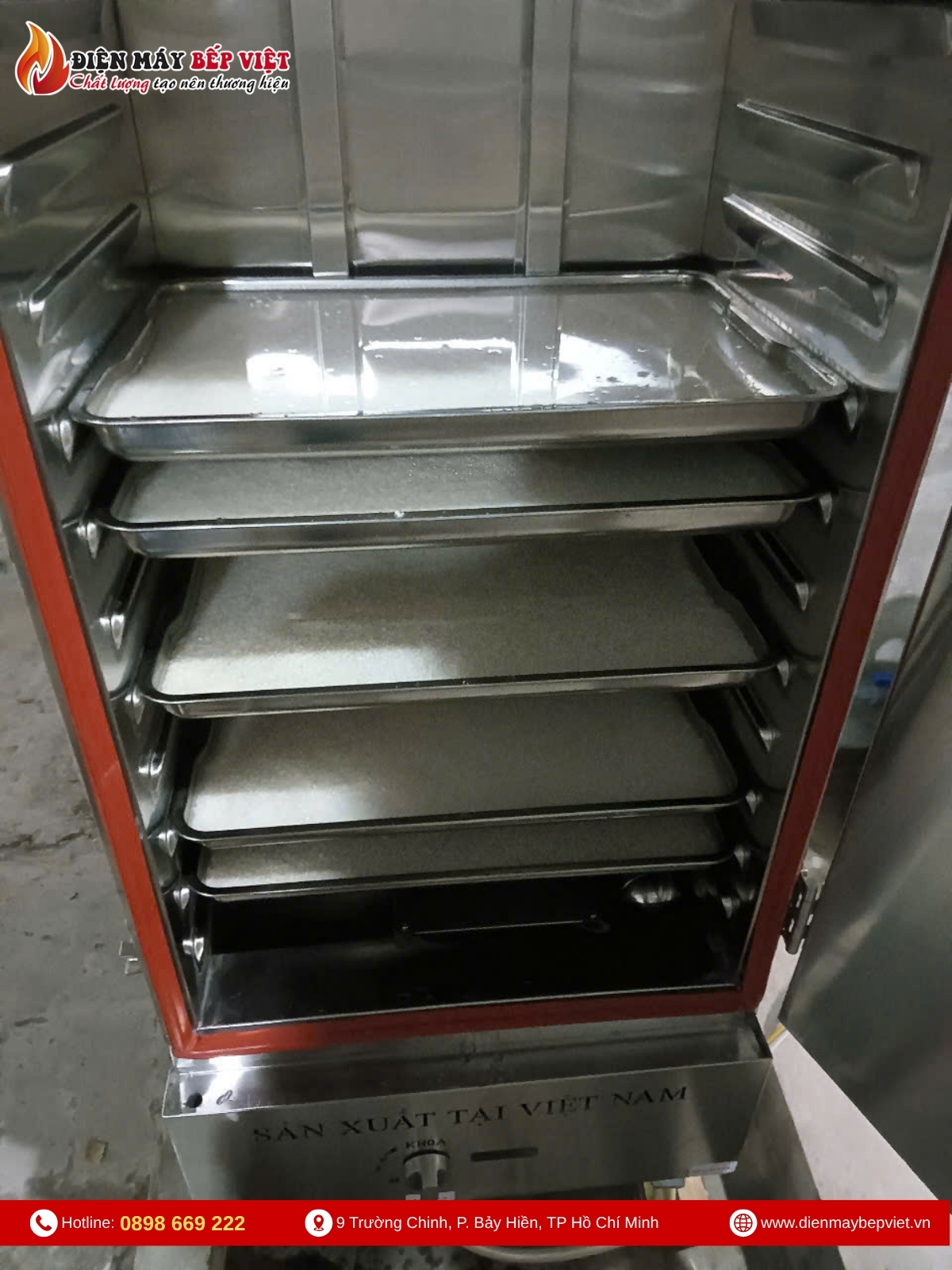 Tủ Nấu Cơm 10 Khay Gas