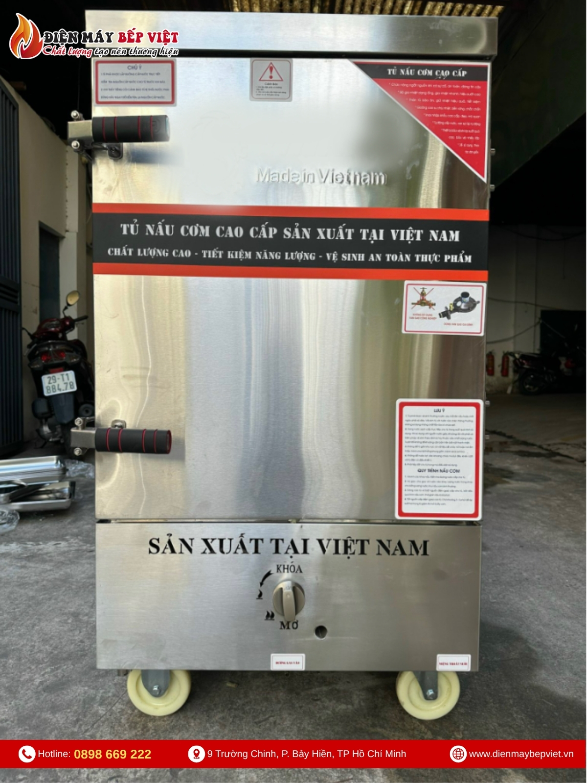 Tủ Nấu Cơm 10 Khay Gas