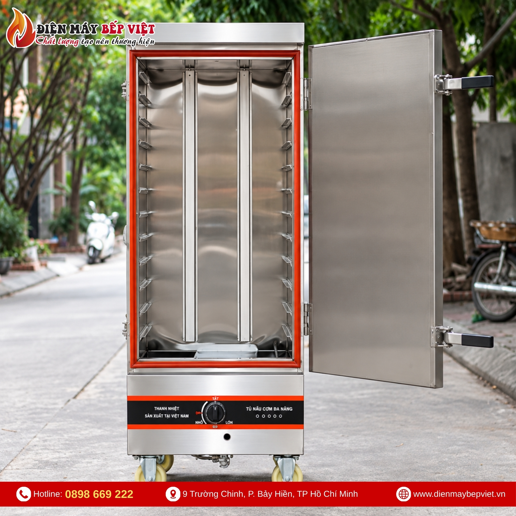 Tủ Nấu Cơm 12 Khay Gas