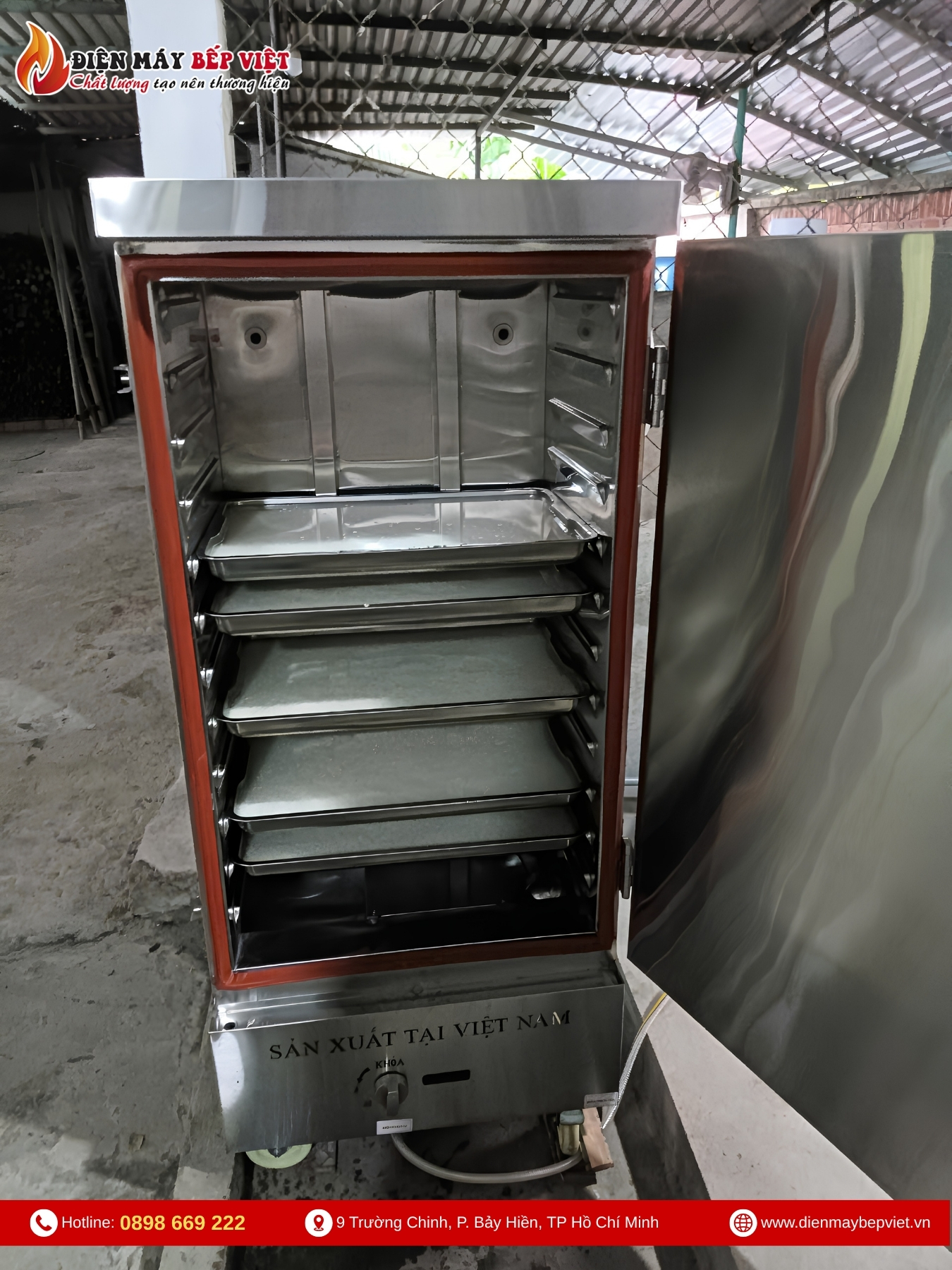 Tủ Nấu Cơm 12 Khay Gas