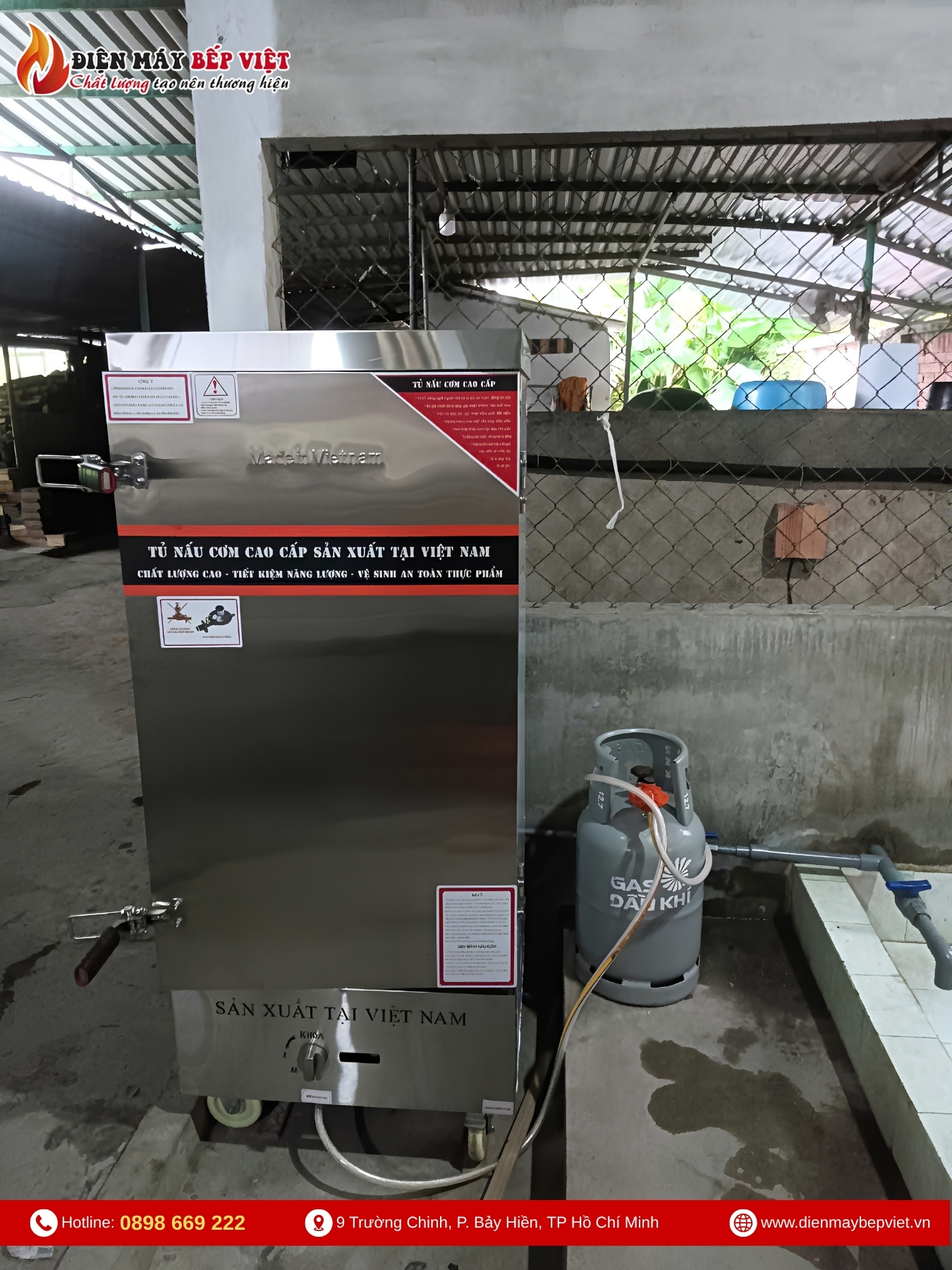 Tủ Nấu Cơm 12 Khay Gas