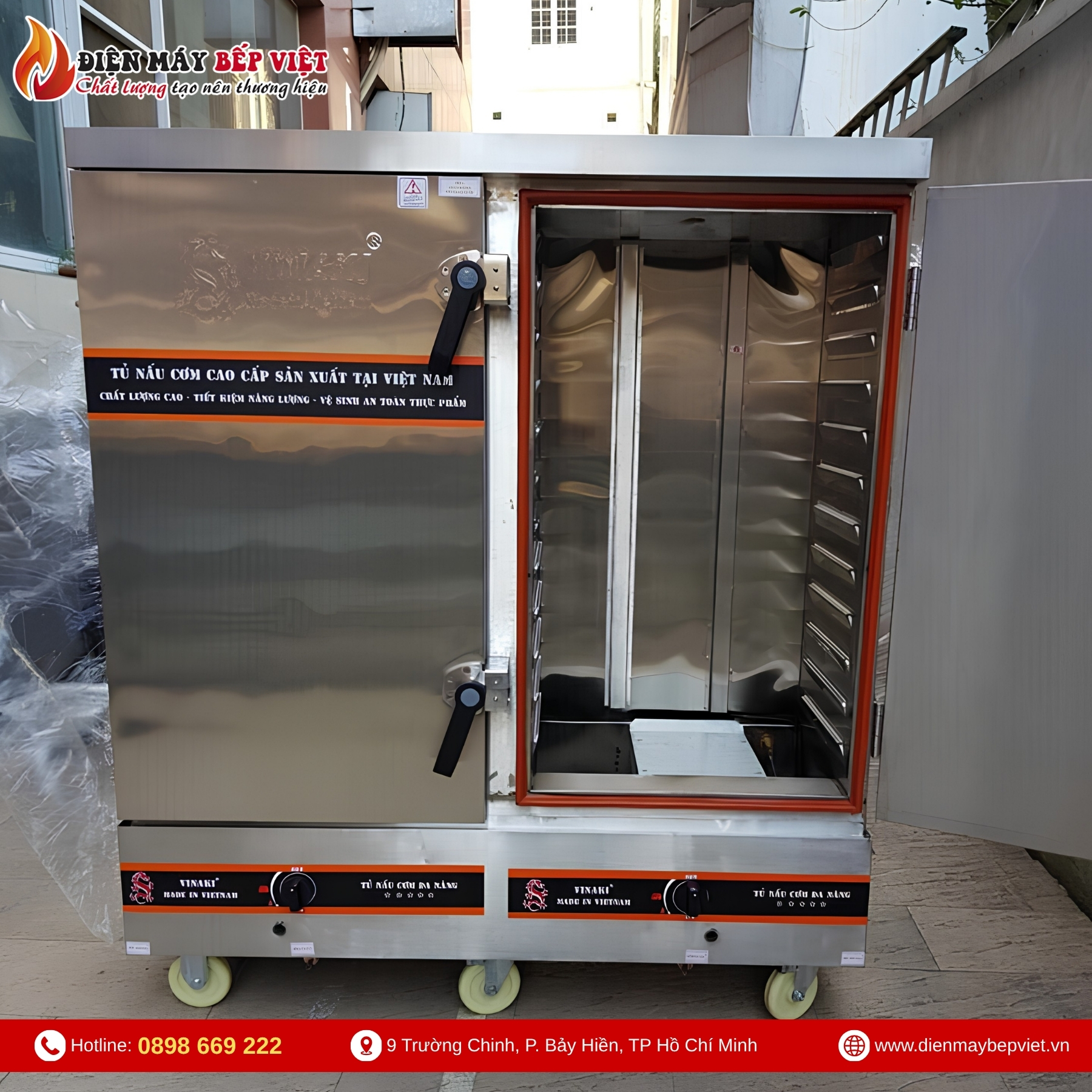 Tủ Nấu Cơm 24 Khay Gas