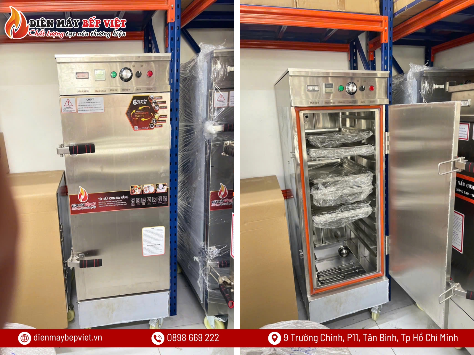 Tủ Nấu Cơm Cao Cấp Inox 201