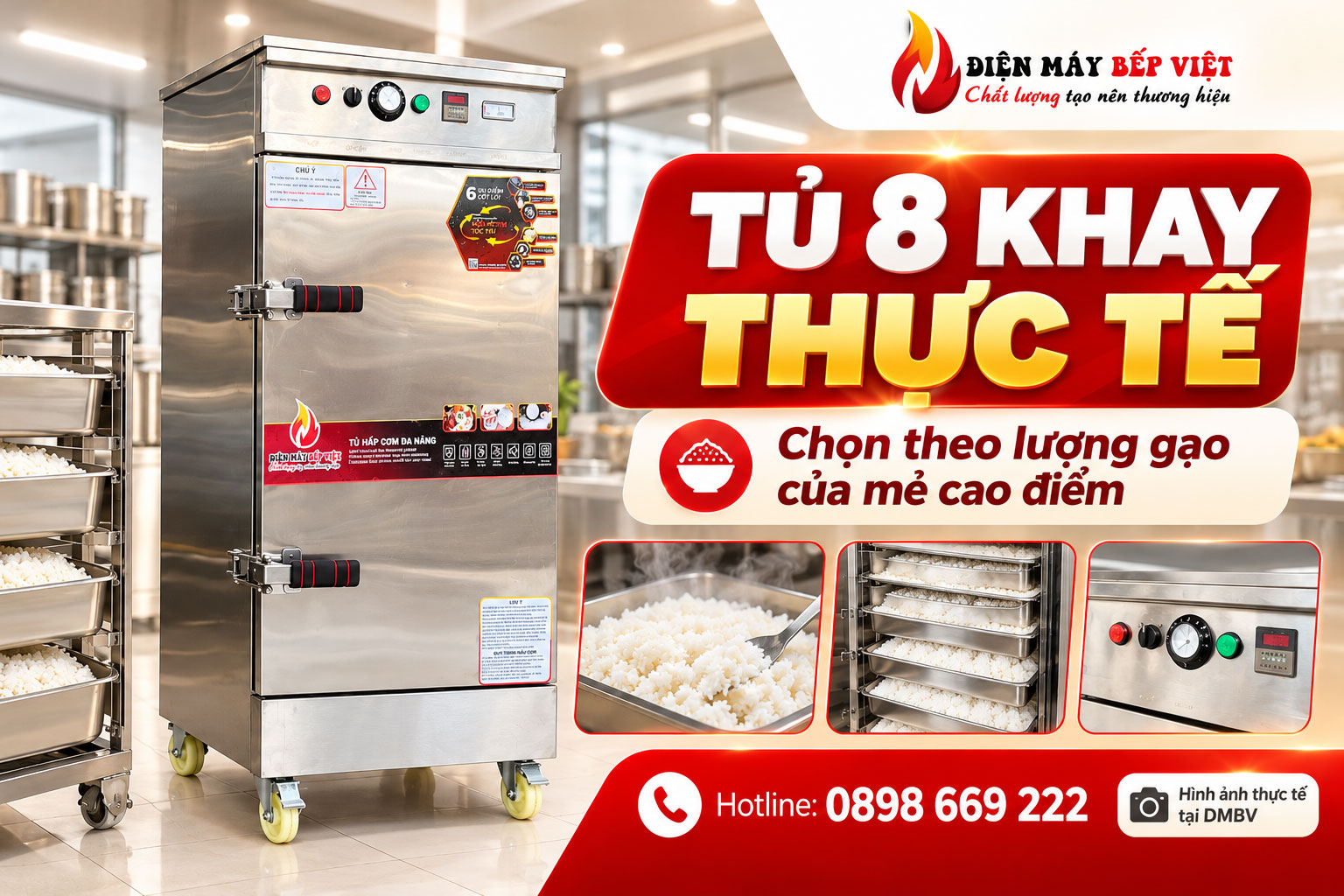 Infographic so sánh tủ cơm 6 8 10 và 12 khay