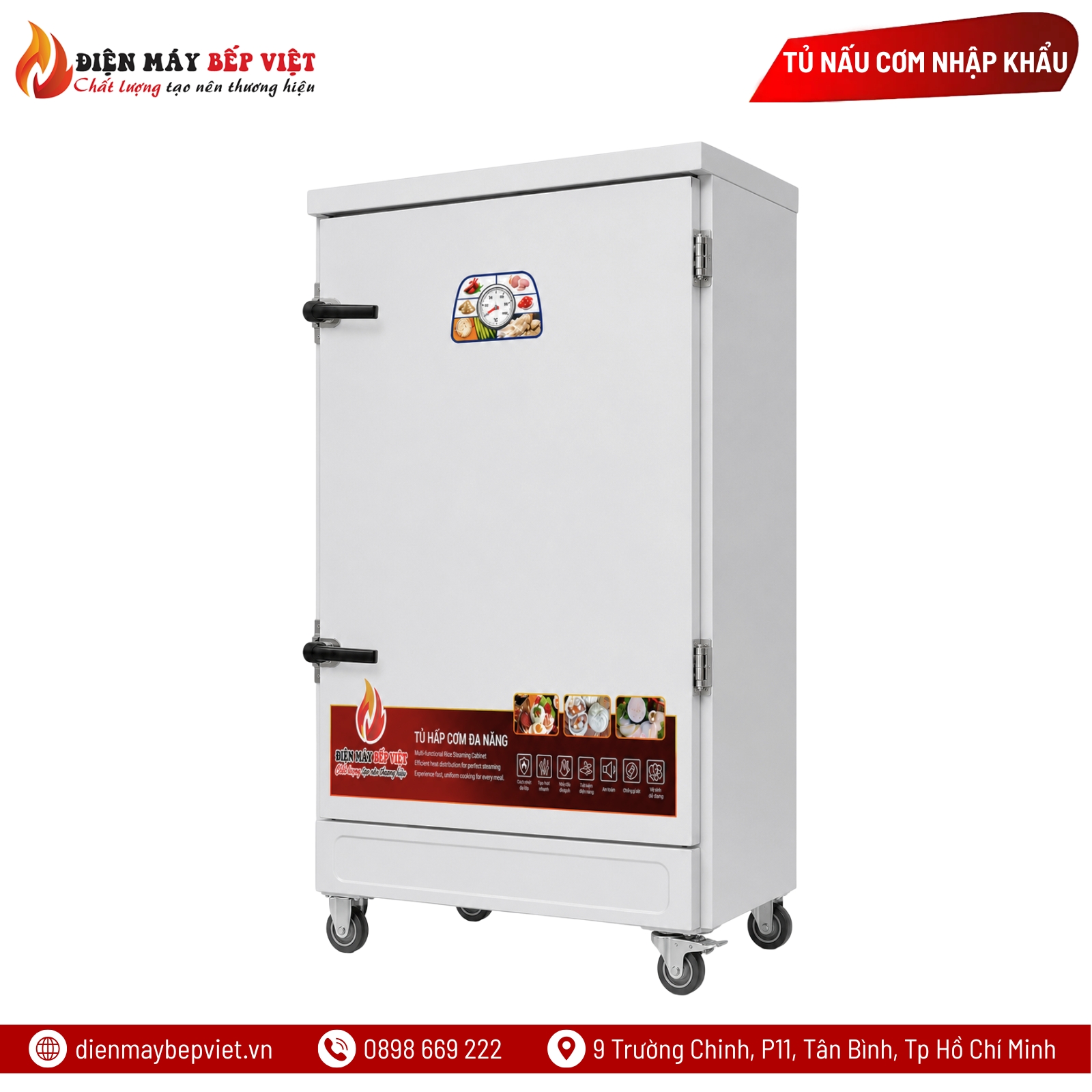 Tủ Nấu Cơm Điện 10 Khay Nhập Khẩu