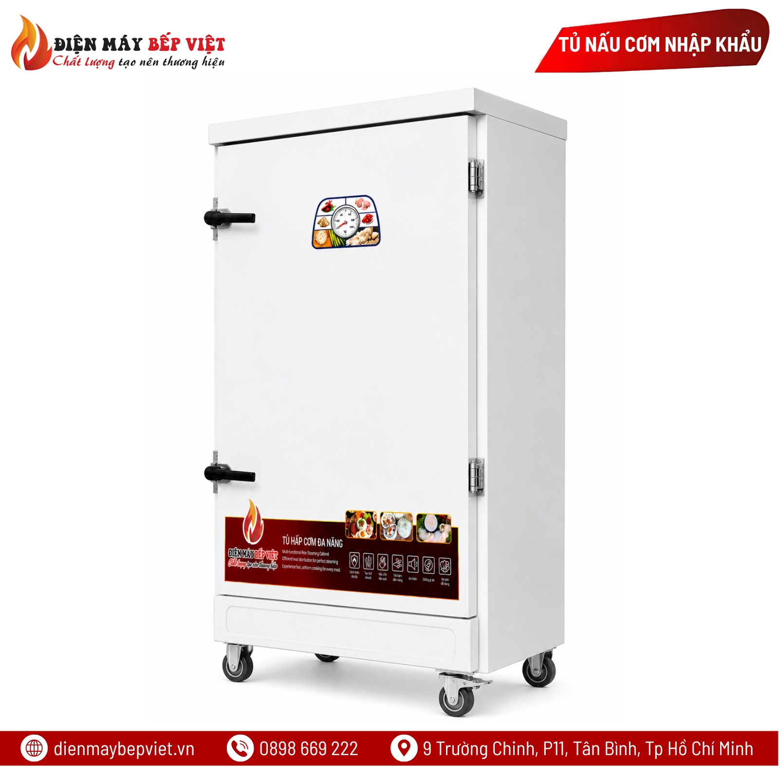 Tủ Nấu Cơm Điện 12 Khay Nhập Khẩu