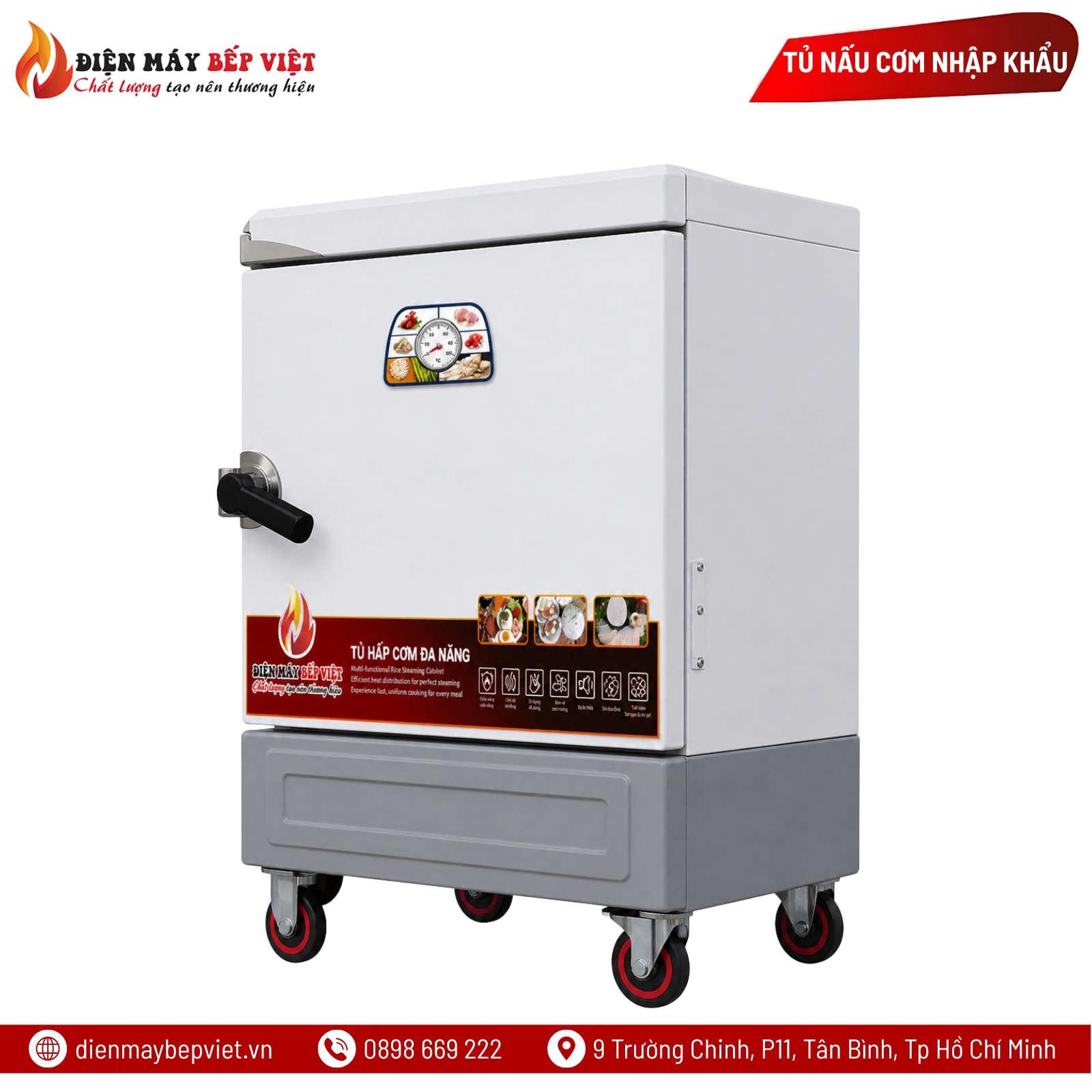 Tủ Nấu Cơm Điện 4 Khay Nhập Khẩu