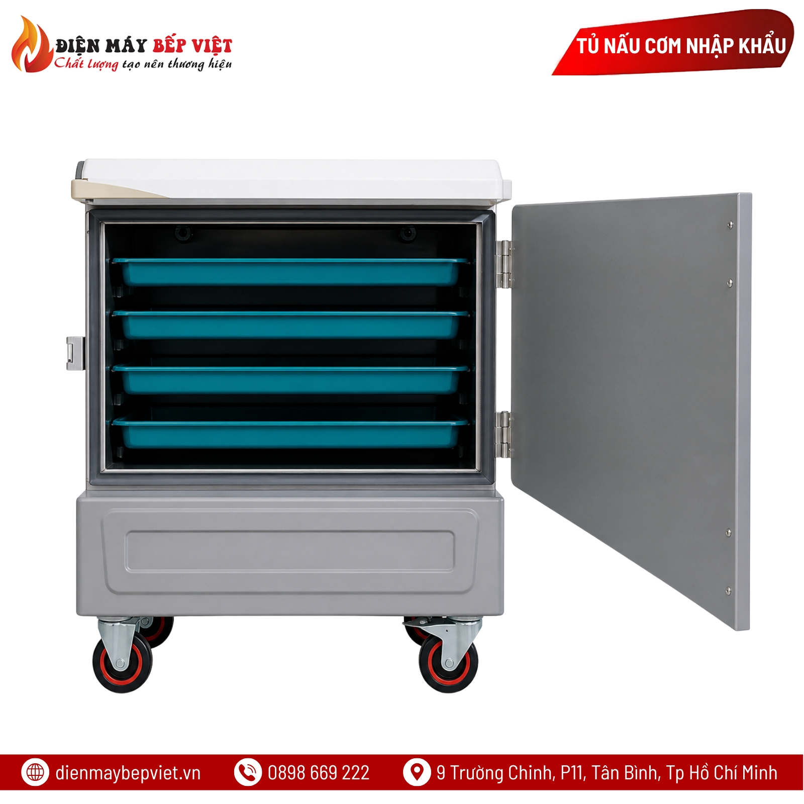 Tủ Nấu Cơm Điện 4 Khay Nhập Khẩu