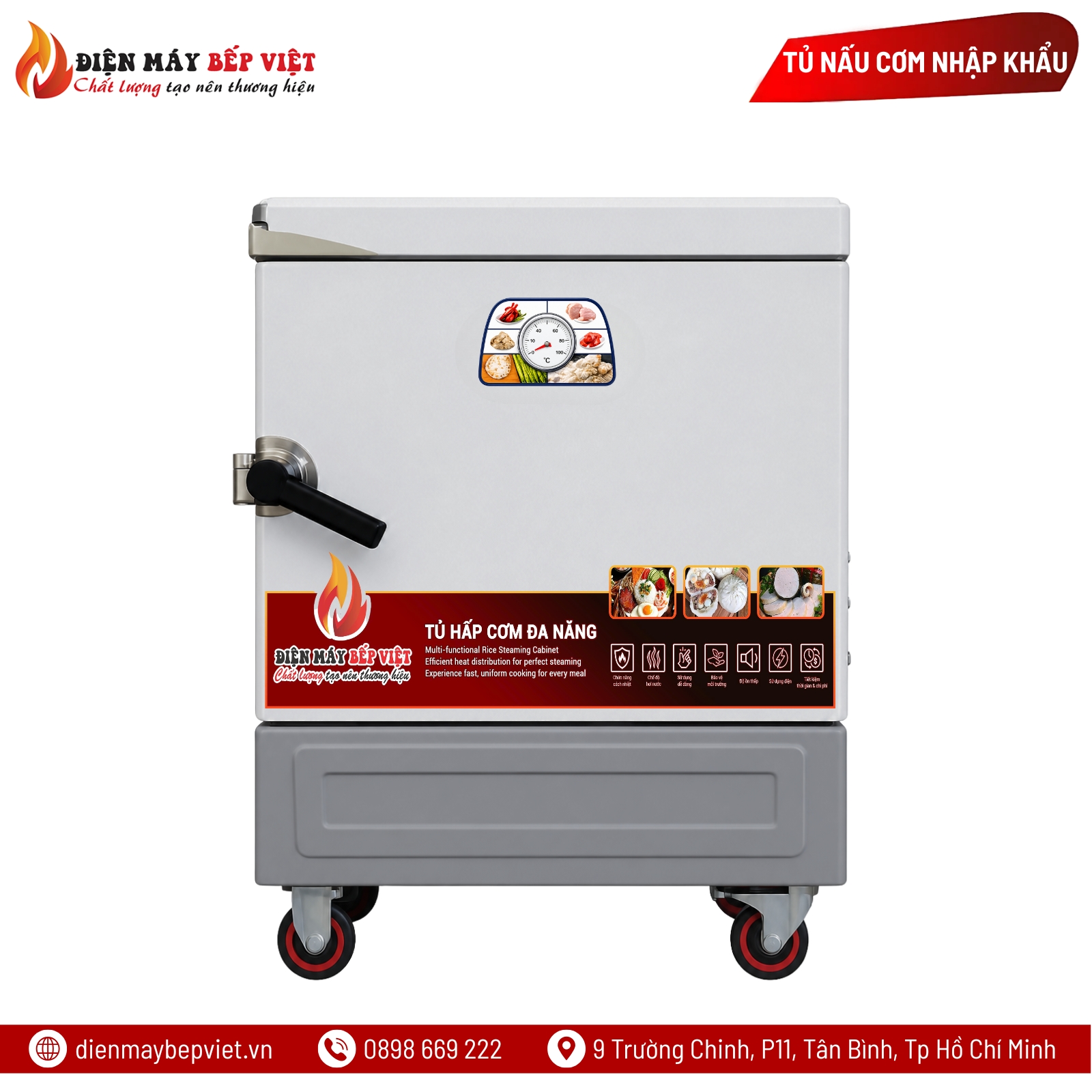 Tủ Nấu Cơm Điện 4 Khay Nhập Khẩu