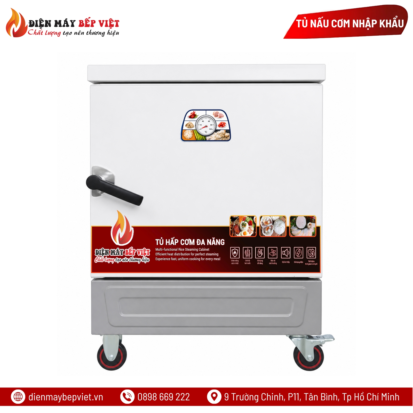 Tủ Nấu Cơm Điện 6 Khay Nhập Khẩu