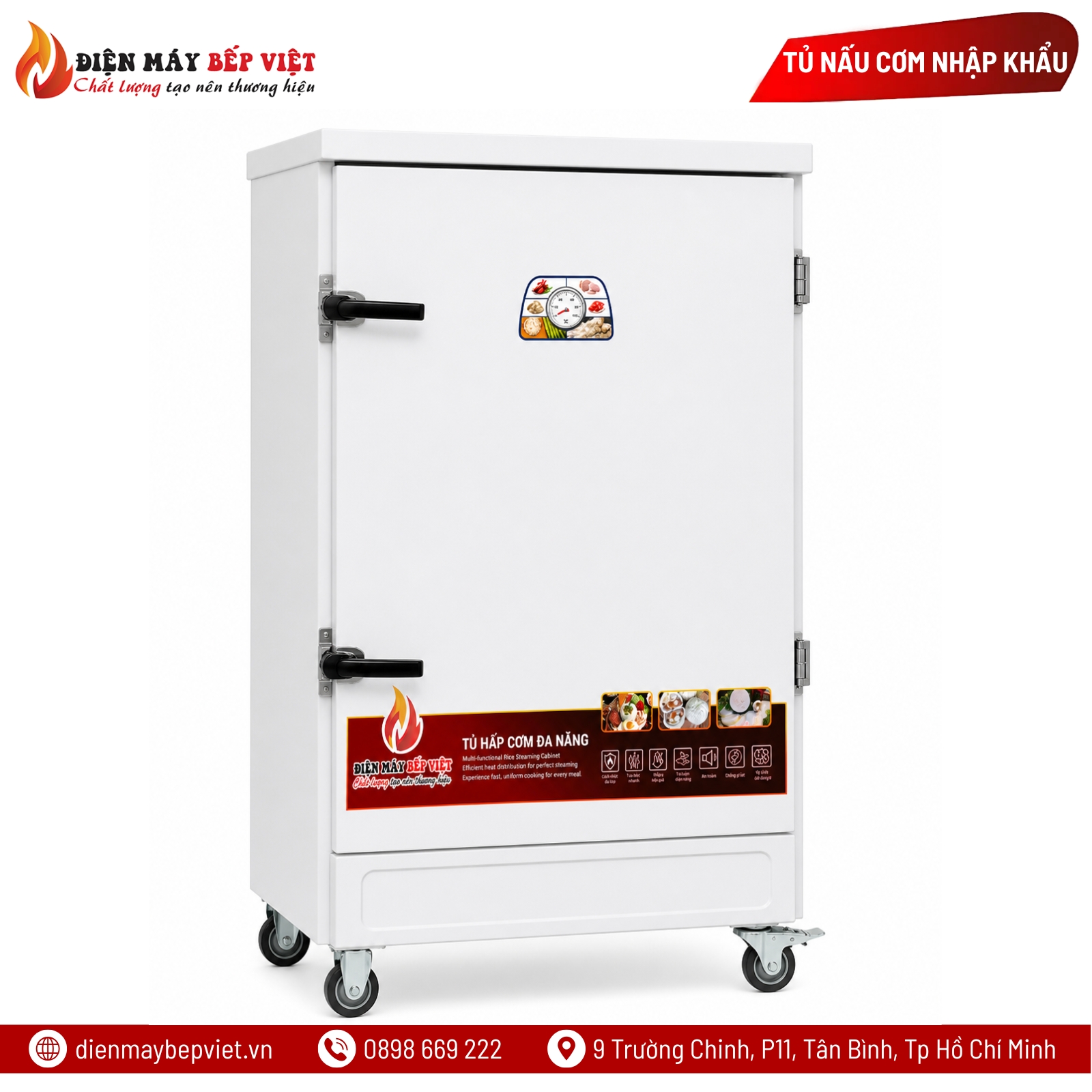 Tủ Nấu Cơm Điện 8 Khay Nhập Khẩu