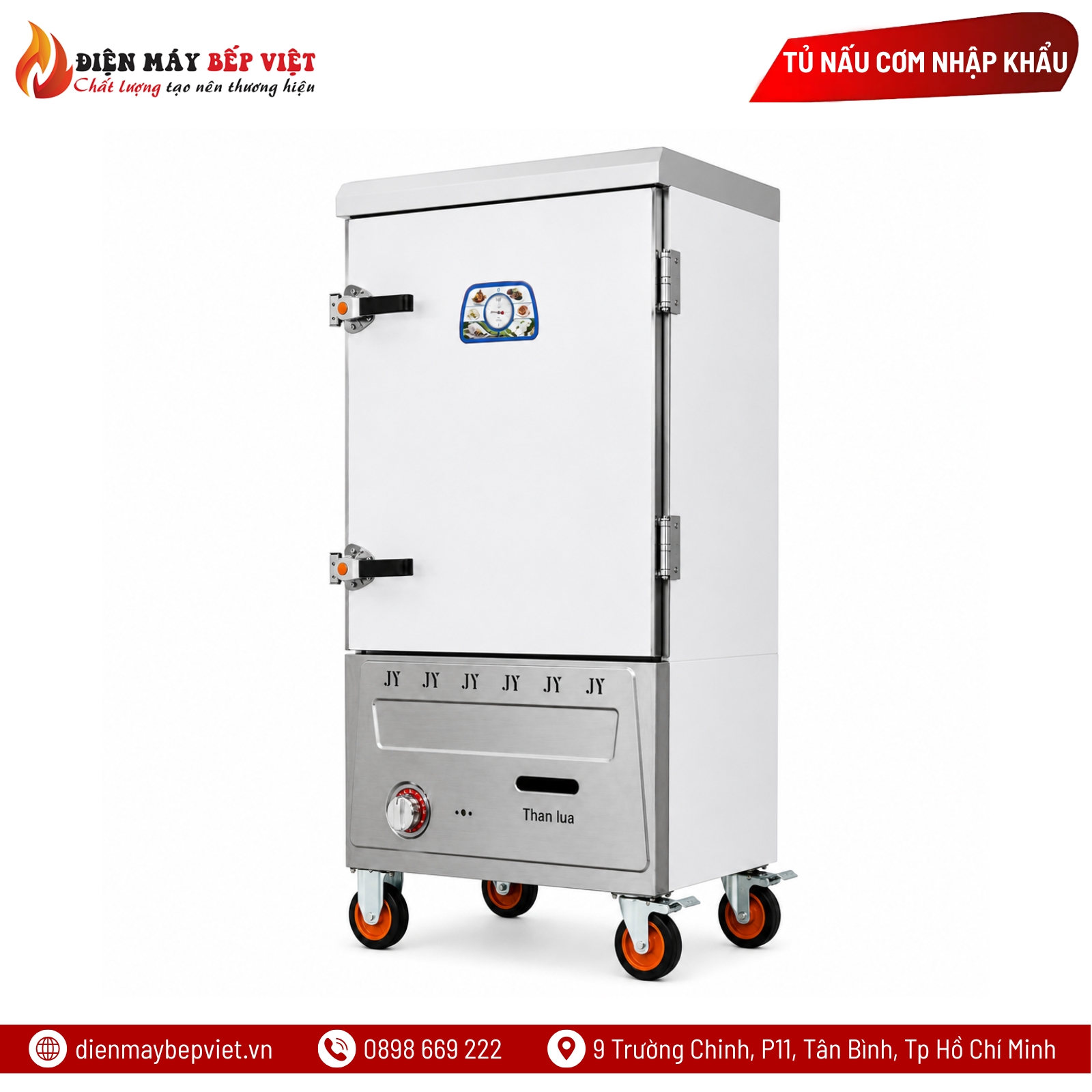 Tủ Nấu Cơm Gas 10 Khay Nhập Khẩu