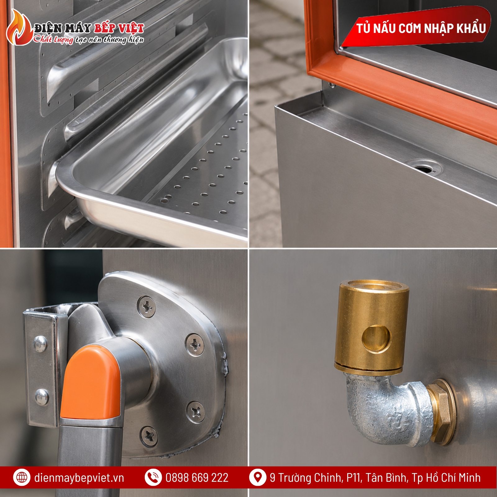 Tủ Nấu Cơm Gas 12 Khay Nhập Khẩu