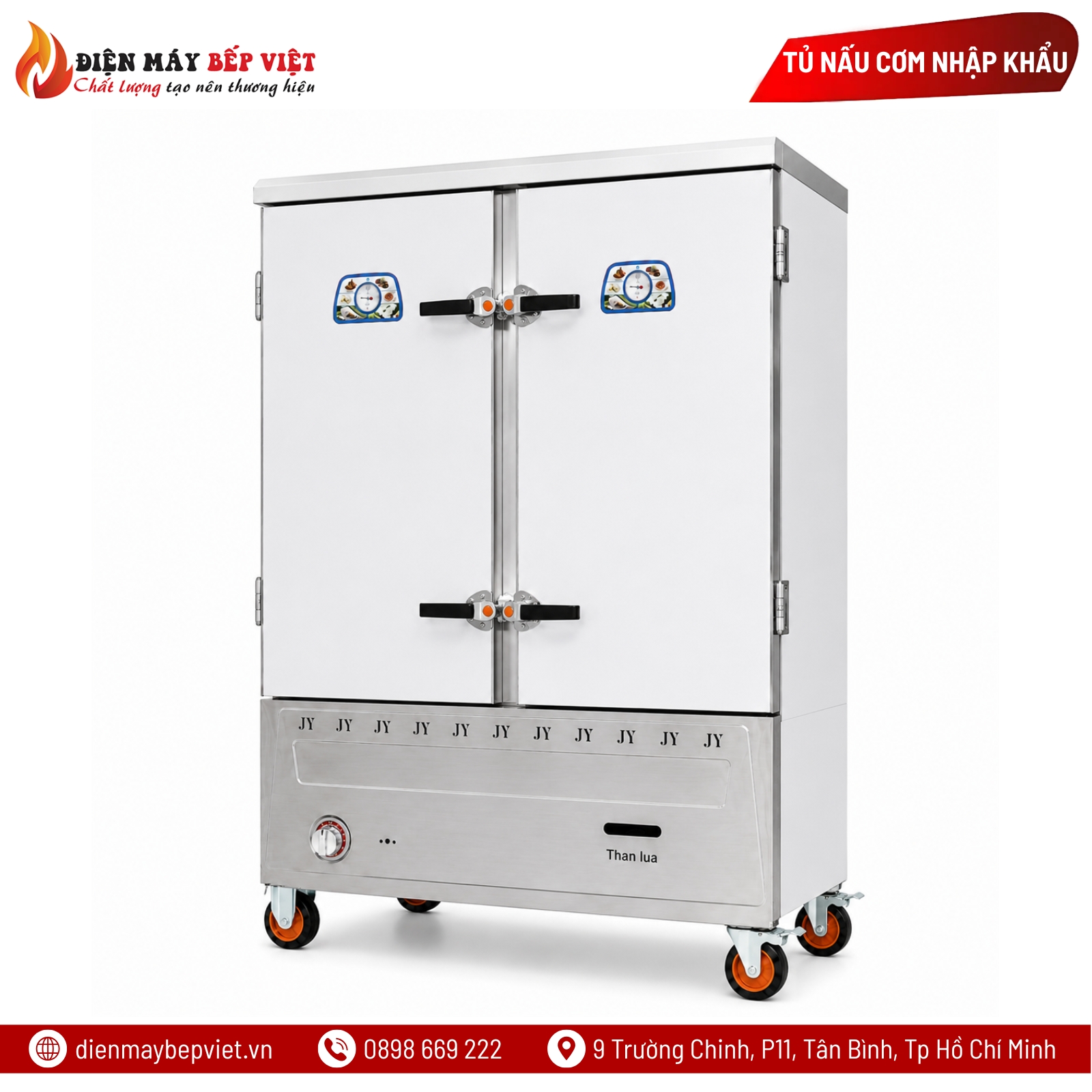 Tủ Nấu Cơm Gas 24 Khay Nhập Khẩu