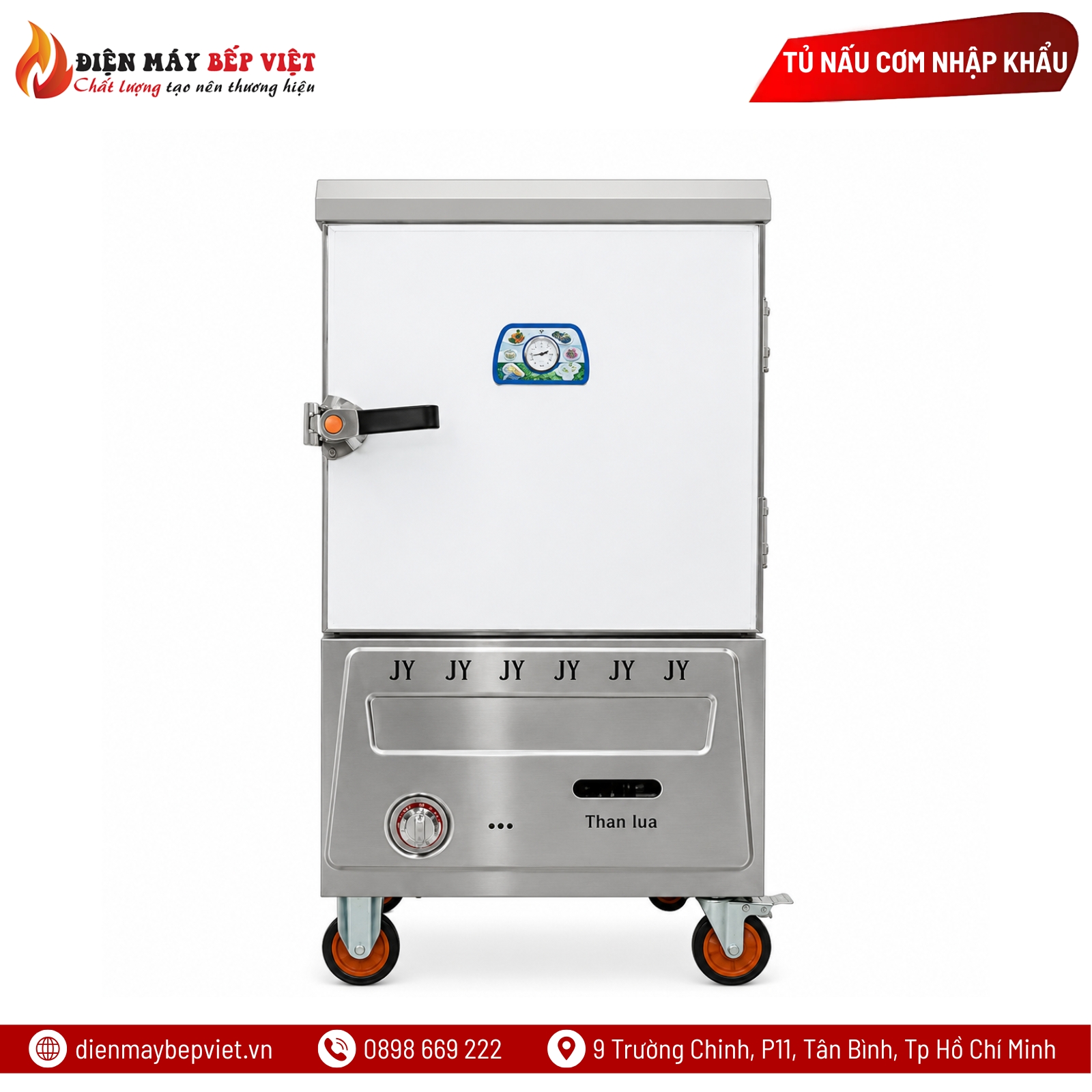 Tủ Nấu Cơm Gas 6 Khay Nhập Khẩu