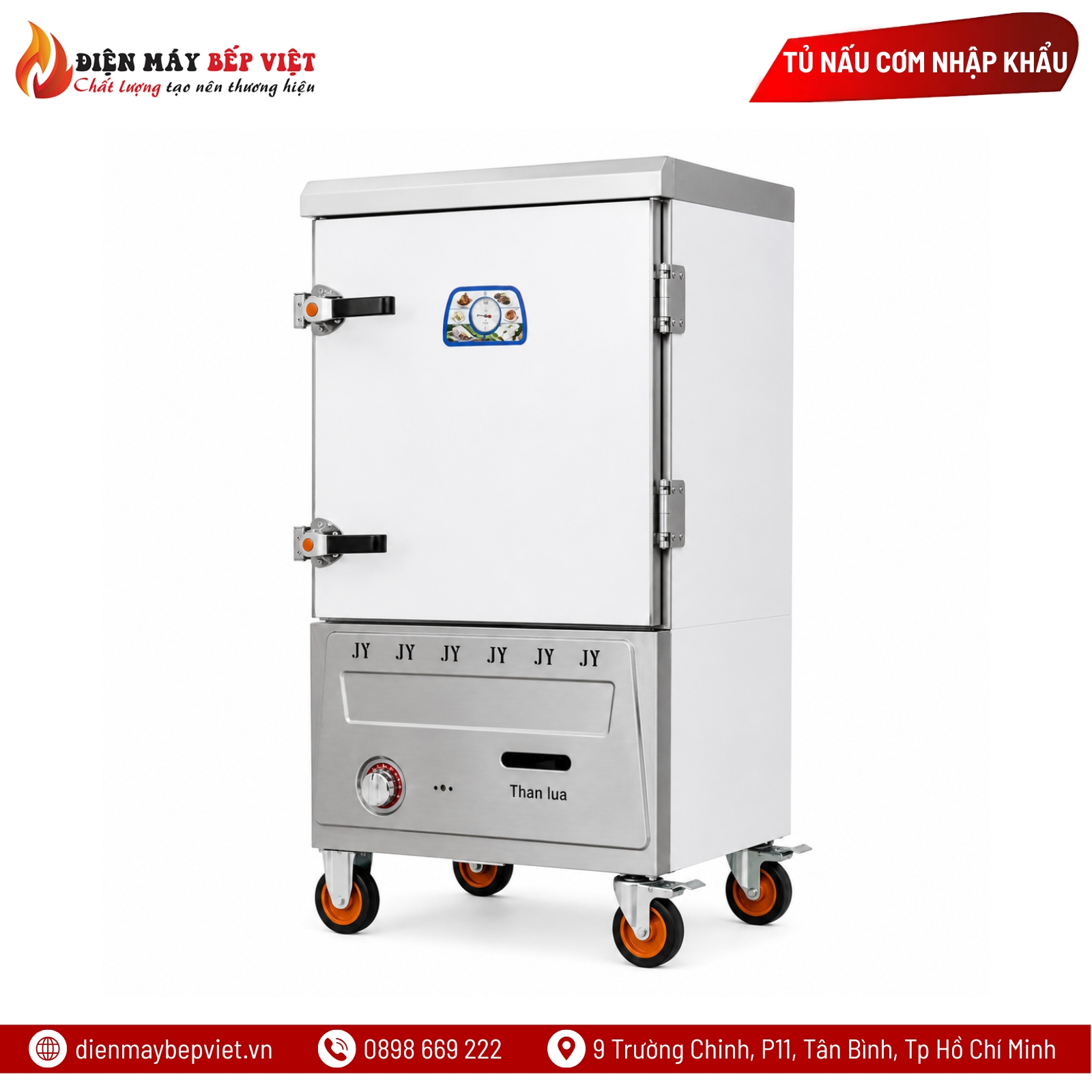 Tủ Nấu Cơm Gas 8 Khay Nhập Khẩu