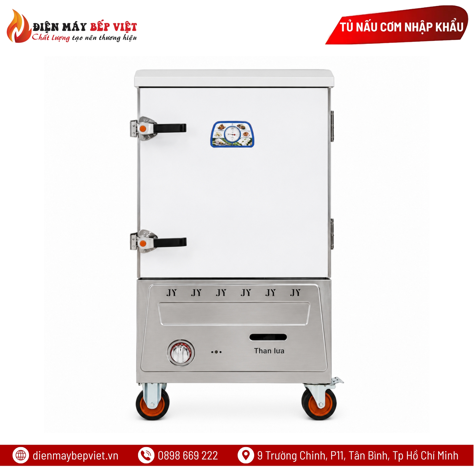 Tủ Nấu Cơm Gas 8 Khay Nhập Khẩu
