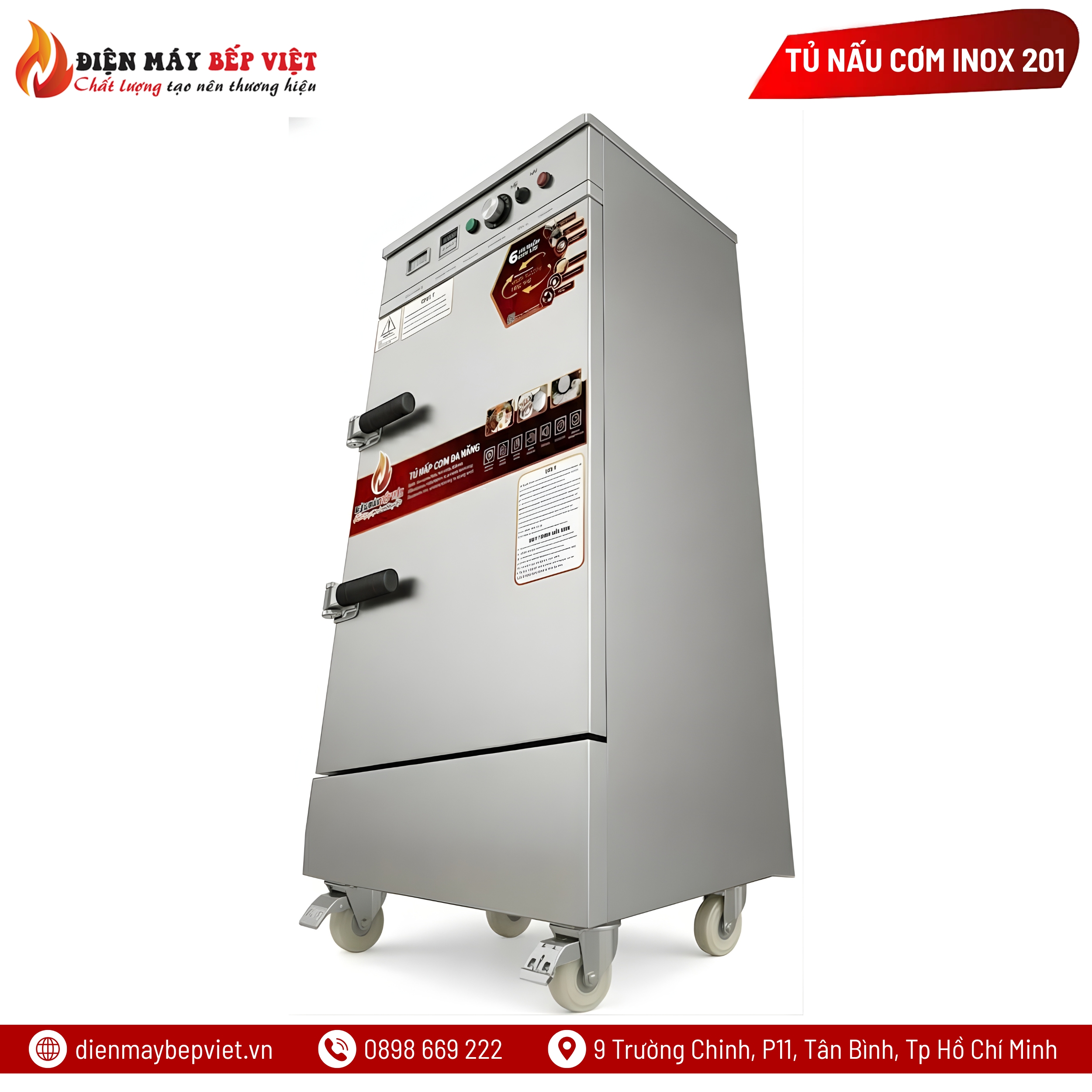 Tủ Nấu Cơm Inox 201