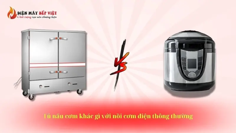 Tủ nấu cơm khác gì với nồi cơm điện thông thường