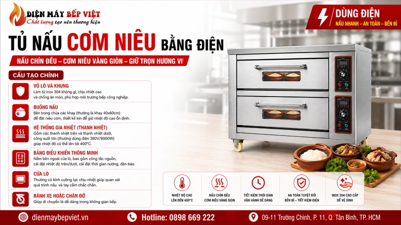 Tủ nấu cơm niêu bằng điện