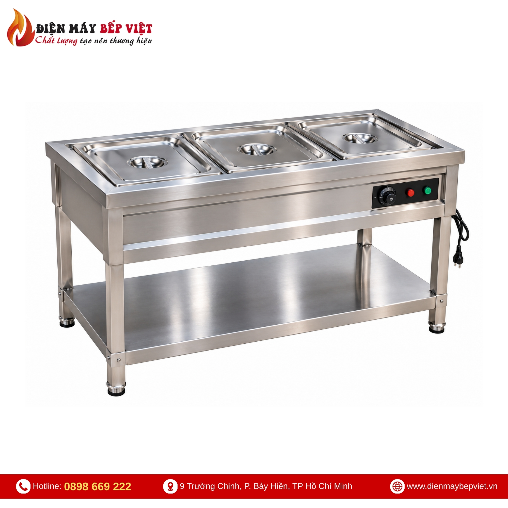 Tủ Quầy Giữ Nóng Thức Ăn 3 Khay 1/1
