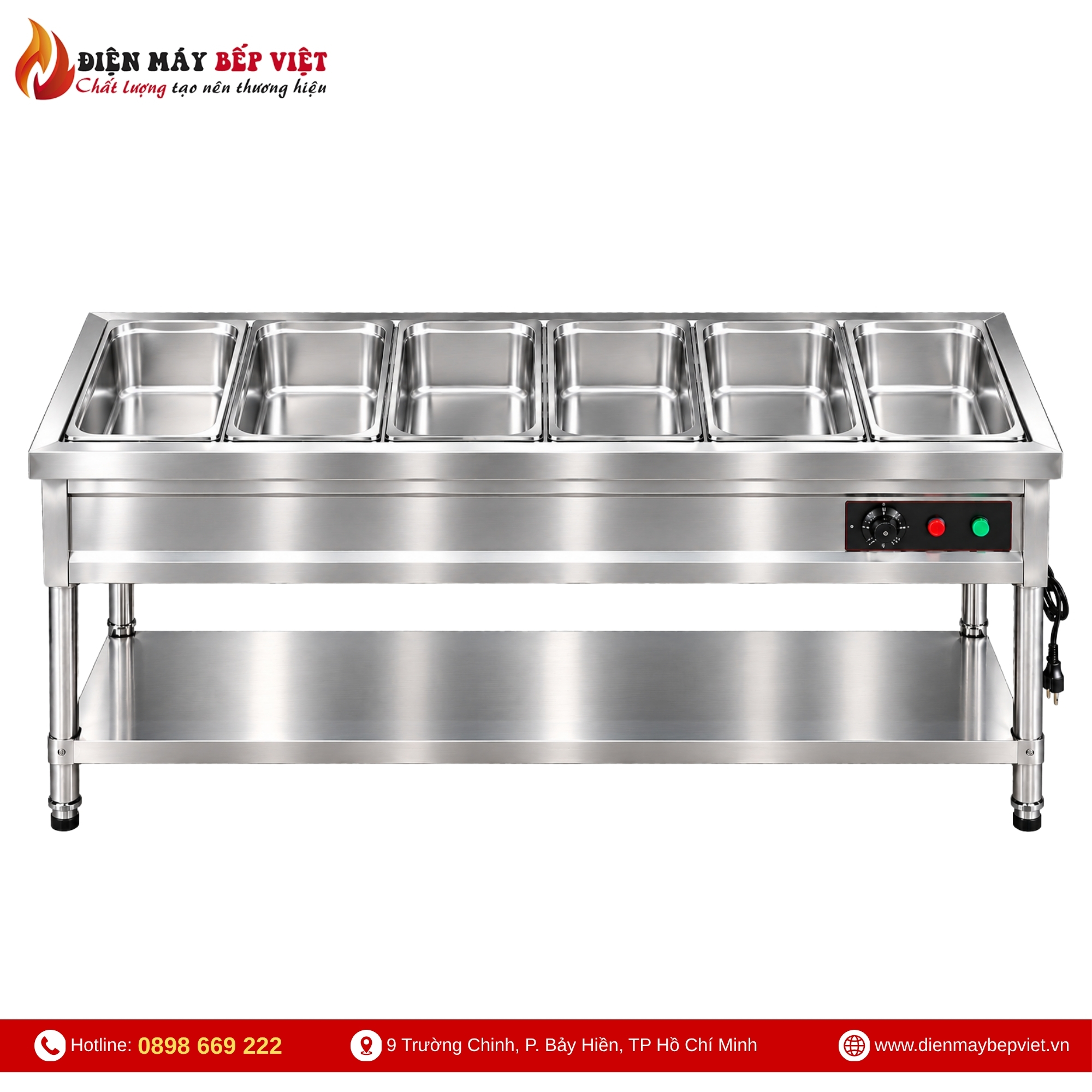 Tủ Quầy Giữ Nóng Thức Ăn 6 Khay 1/1