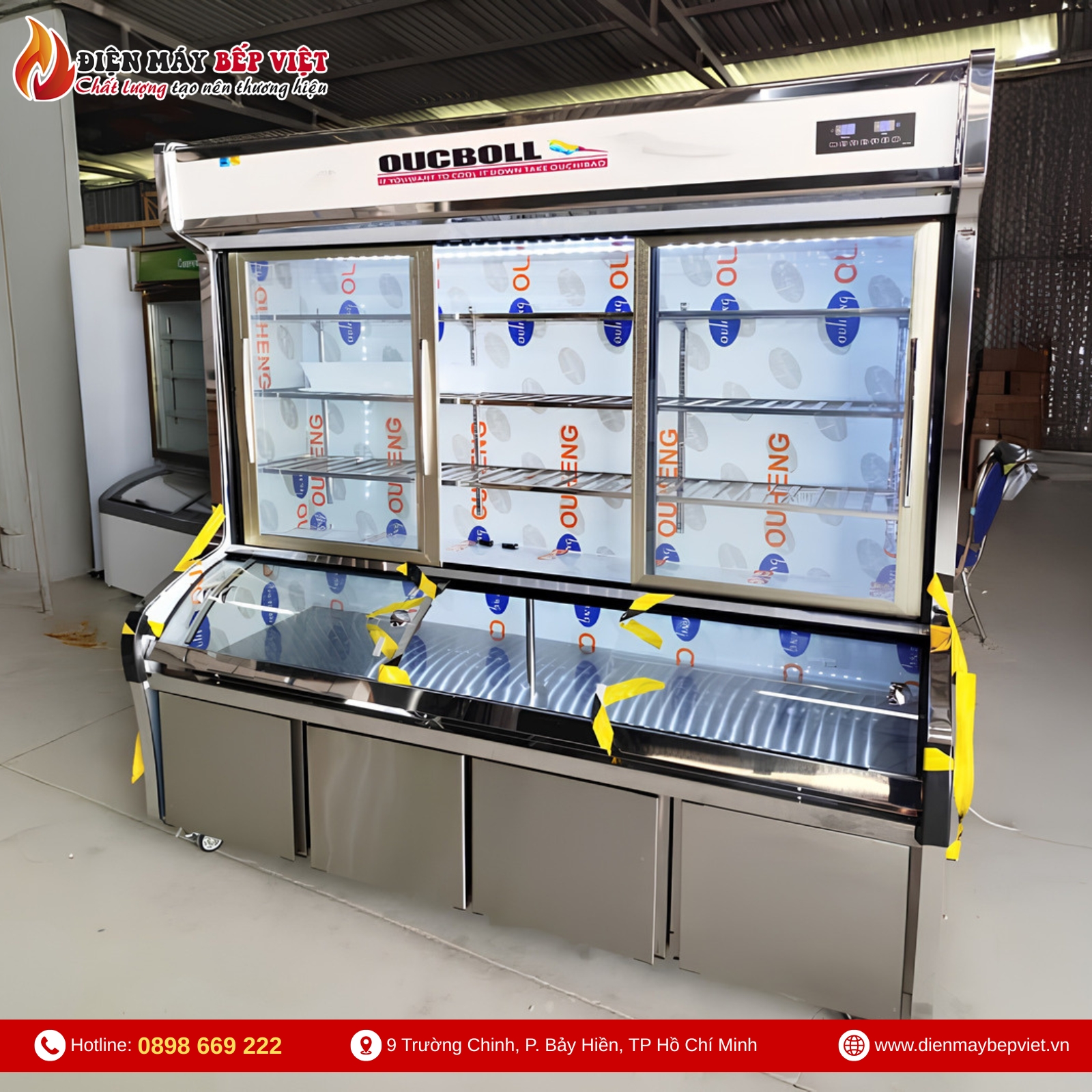 Tủ Siêu Thị 3 Chế Độ Mát – Đông Mềm – Đông Cứng Oucboll LCD-2000S