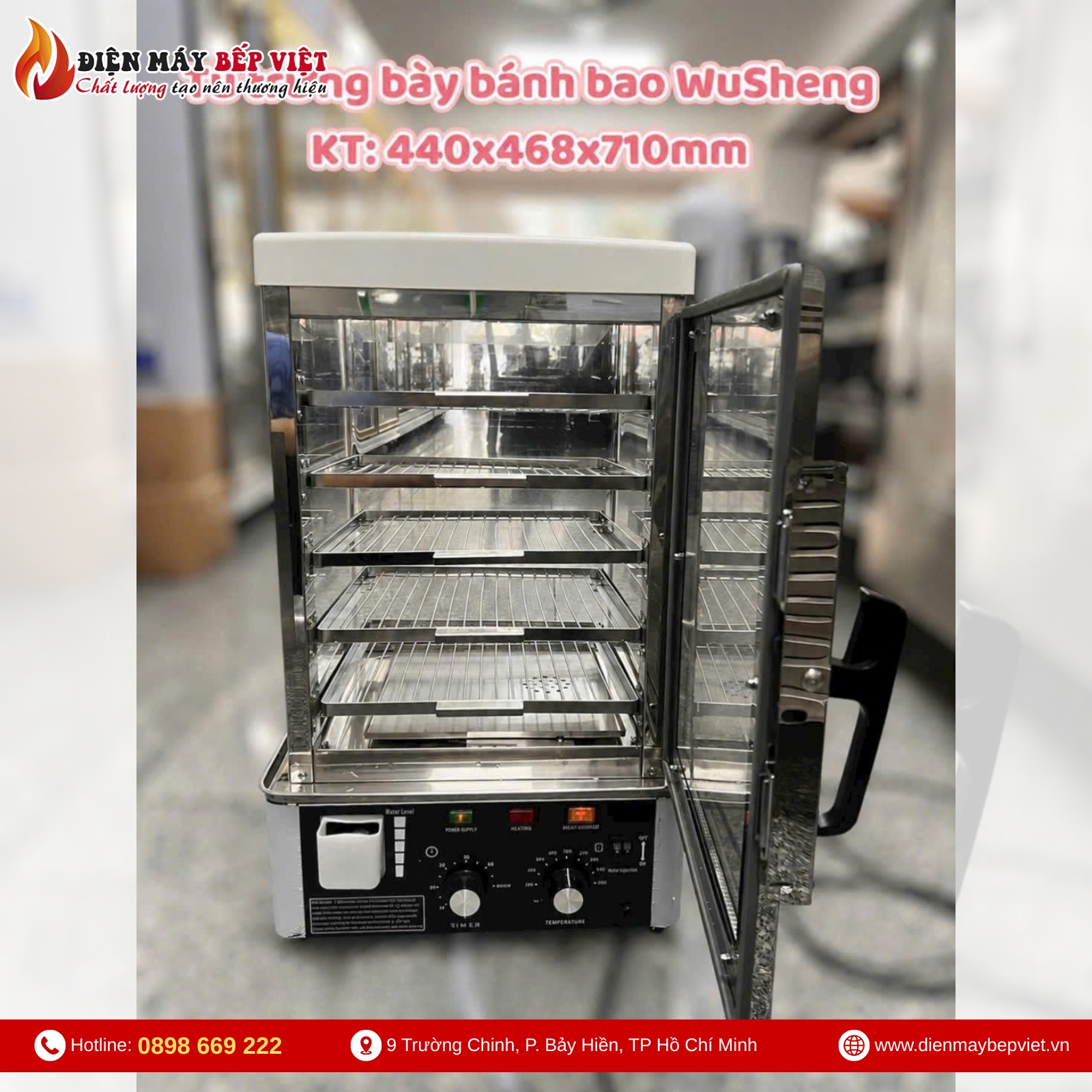 Tủ Trưng Bày Bánh Bao B500S-BV