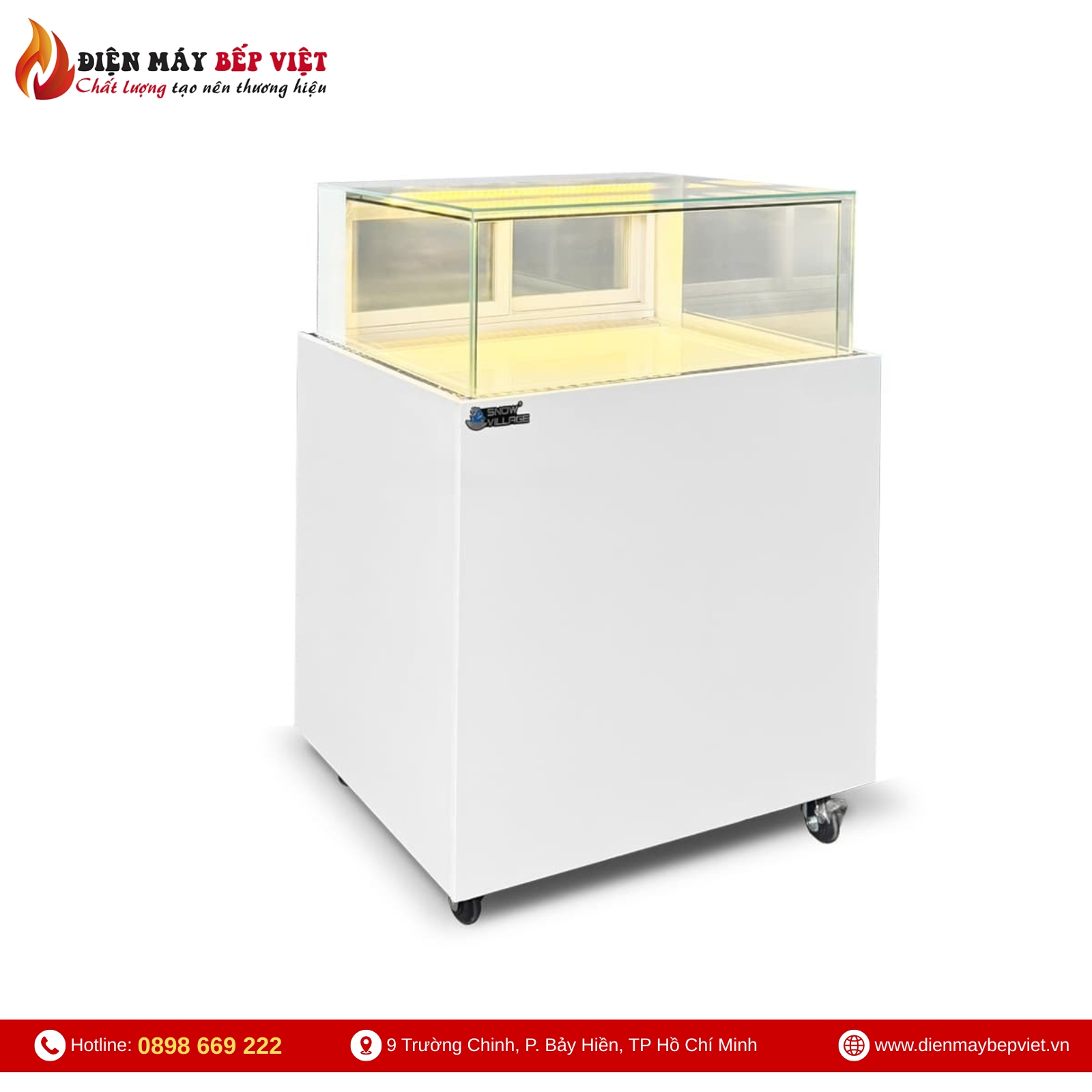 Tủ Trưng Bày Bánh Kem Vuông 90cm Snow Village GB-250-4L.Z1