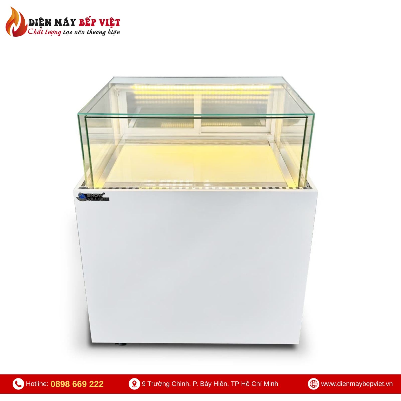 Tủ Trưng Bày Bánh Kem Vuông 90cm Snow Village GB-250-4L.Z1