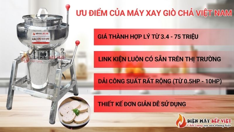 Ưu điểm của máy xay giò chả Việt Nam