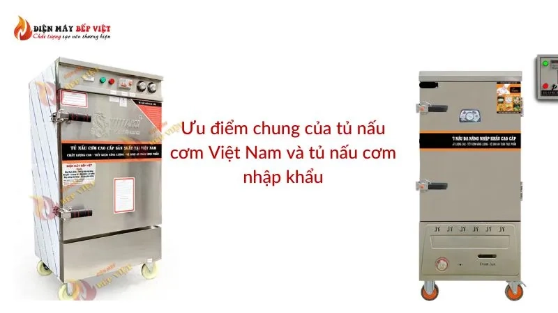 Ưu điểm của tủ nấu cơm Việt Nam và tủ nấu cơm nhập khẩu