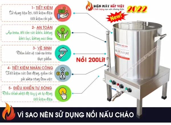 Ưu Điểm Khi Sử Dụng Nồi Cháo Điện Công Nghiệp