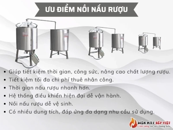 Ưu điểm khi sử dụng nồi nấu rượu bằng điện