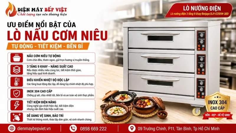 Ưu điểm lò nấu cơm niêu tự động