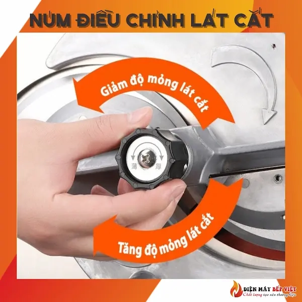 máy thái rau củ YC-380 có thể điều chỉnh kích thước lát cắt