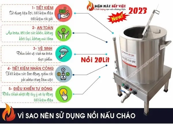 Ưu điểm nồi nấu cháo bằng điện