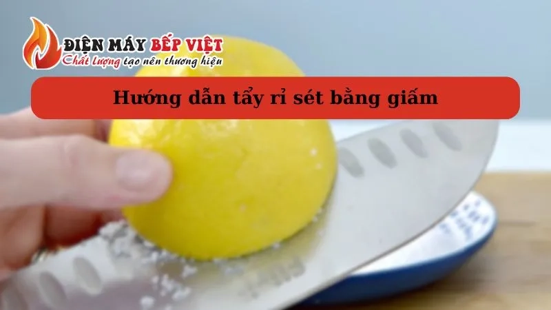 vệ sinh dao bằng chanh