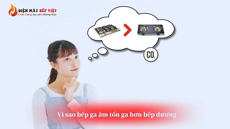 Vì sao bếp ga âm tốn ga hơn bếp dương