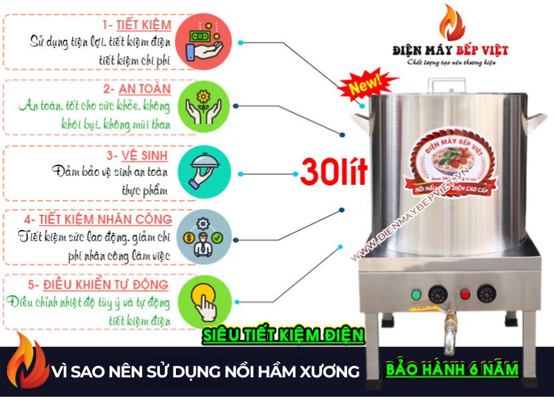 Vì sao nên sử dụng nồi hầm xương 30 lít