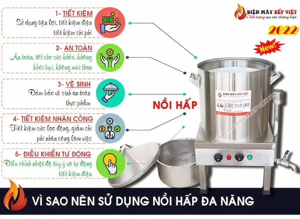 Vì sao nên sử dụng nồi hấp đa năng