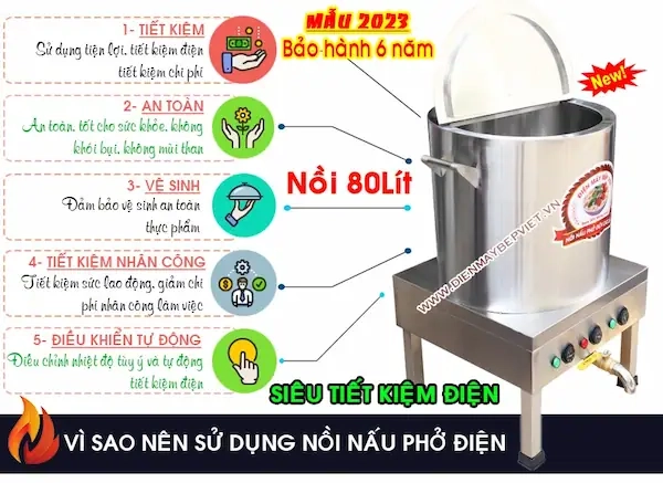 Vì sao nên sử dụng nồi nấu phở 80 lít