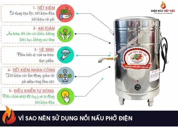 Vì sao nên sử dụng nồi nấu phở mâm nhiệt