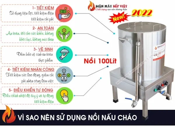 VÌ SAO NỒI NẤU CHÁO BẰNG ĐIỆN CÔNG NGHIỆP