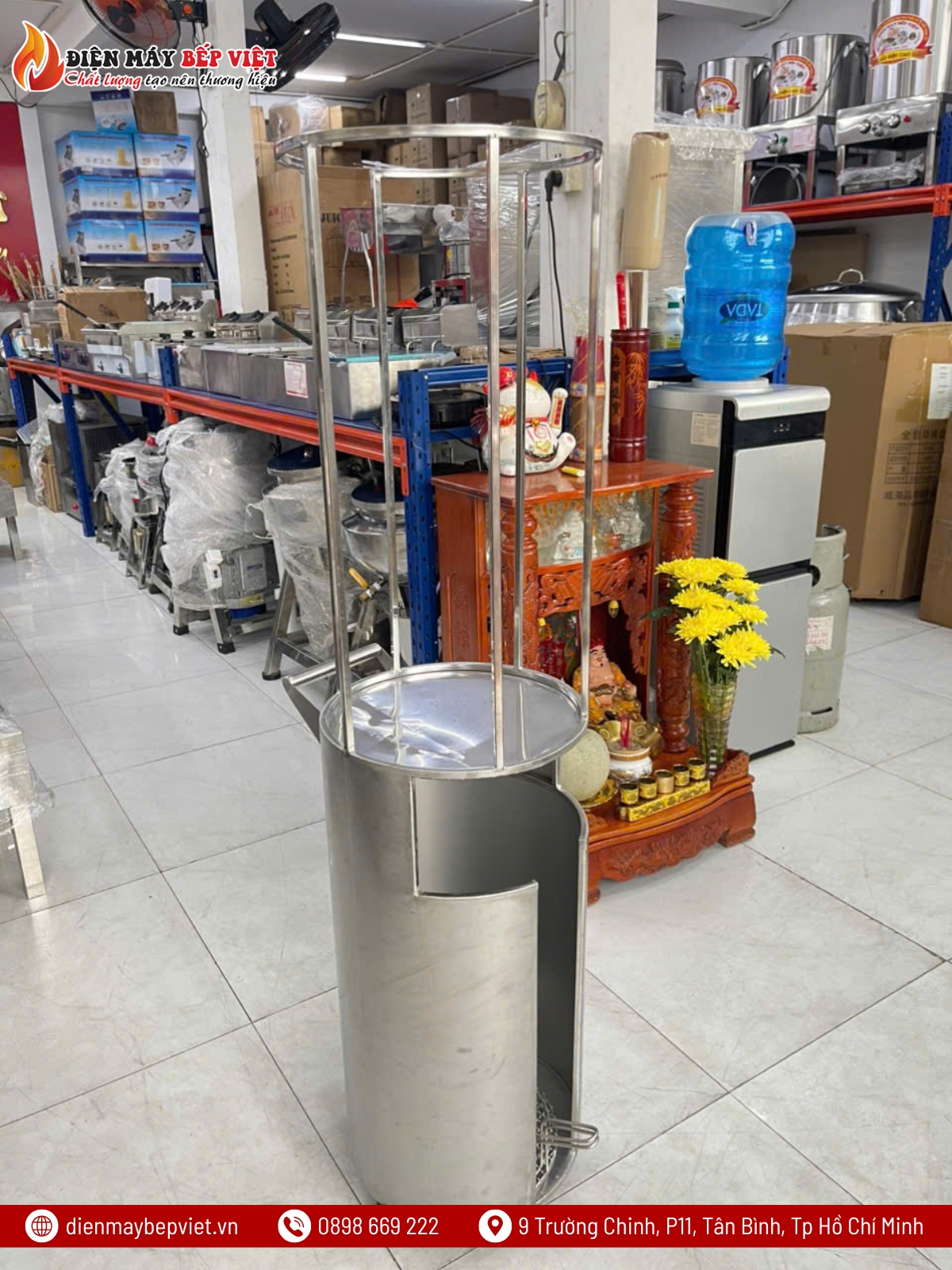 Xe Chứa Vỉ Nướng BBQ Inox 304