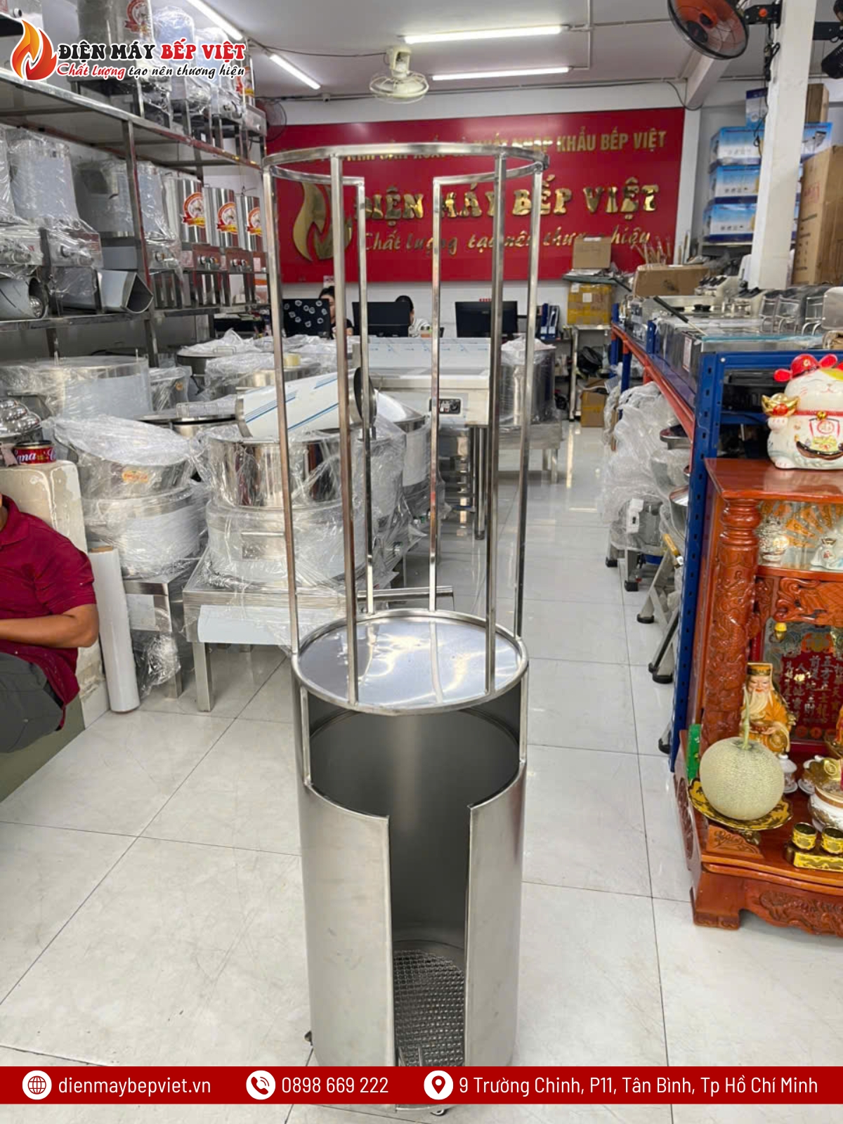 Xe Chứa Vỉ Nướng BBQ Inox 304