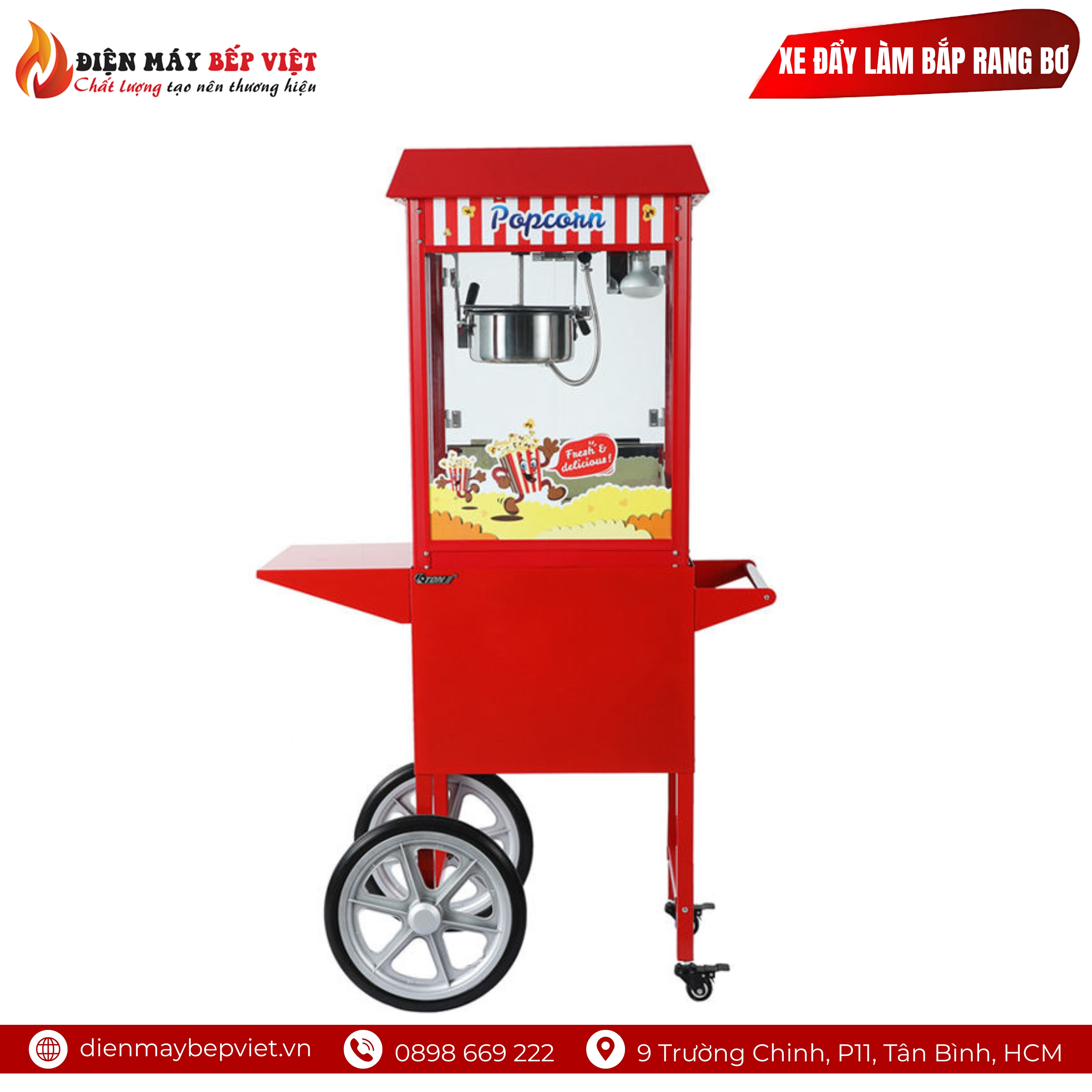 Xe Đẩy Làm Bắp Rang Bơ AS-PM802B