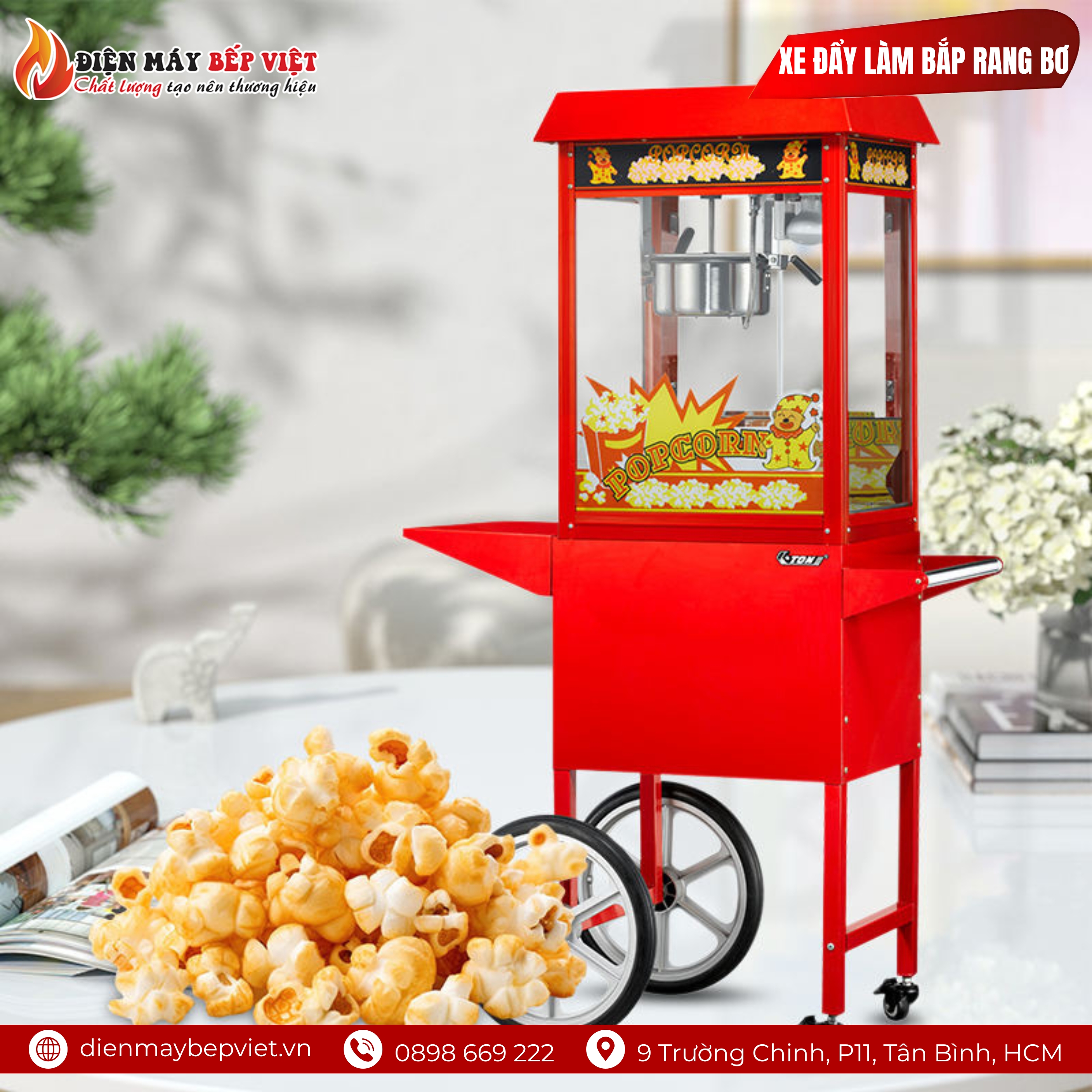 Xe Đẩy Làm Bắp Rang Bơ AS-PM802B